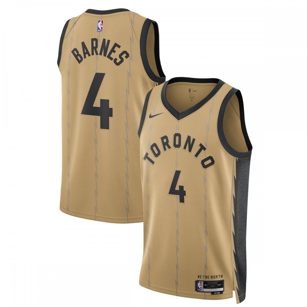 Scottie Barnes Toronto Raptors Unisex 2023/24 Swingman Jersey - Gold - City Edition-Pro Kit Vault | Brand New 26/27 Sports Jerseys
